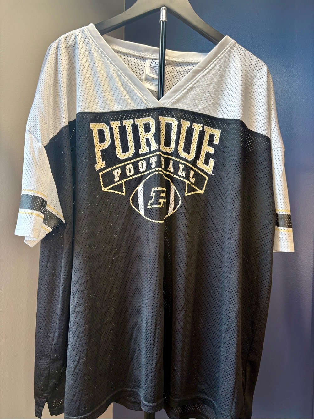 Pro Edge Purdue Football Mesh Jersey - Black & White